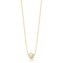 Colar Pérola Banhado Ouro 18K Colar Pérola Banhado Ouro 18K