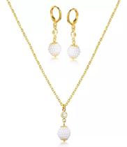 Colar Perola Bijuteria Feminino Banhado A Ouro 18k Colar Perola Bijuteria Feminino Banhado A Ouro 18k
