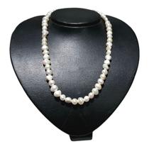 Colar Perola Natural Barroca Cultivada Irregular e extensor