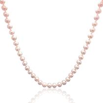 Colar Pérola Rosa Água Doce Biwa Fecho em Prata 925 - 04027