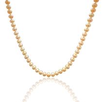 Colar Pérola Salmão Rosé Água Doce Fecho em Prata 925 - 01912