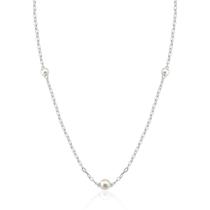 Colar Perolas 4mm 5mm Prata 925 Colar Perolas 4mm 5mm Prata 925