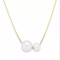 Colar Pérolas Super Delicado Folheado A Ouro 18k Colar Pérolas Super Delicado Folheado A Ouro 18k