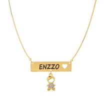 Colar Personalizado Com Nome Filha (o) Folheado a Ouro 18K