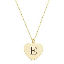 Colar Personalizado Coração com Inicial Banhado em Ouro 18K Colar Personalizado Coração com Inicial Banhado em Ouro 18K
