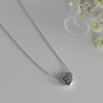 Colar Personalizado Letra Coração - Prata Colar Personalizado Letra Coração - Prata