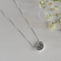 Colar Personalizado Letra Coração - Prata Colar Personalizado Letra Coração - Prata