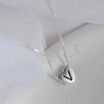 Colar Personalizado Letra Coração - Prata Colar Personalizado Letra Coração - Prata