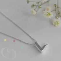Colar Personalizado Letra Cravejada - Prata Colar Personalizado Letra Cravejada - Prata