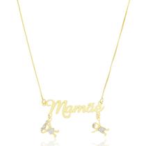 Colar Personalizado Mamãe Casal de Filhos Banhado a Ouro 18K Colar Personalizado Mamãe Casal de Filhos Banhado a Ouro 18K