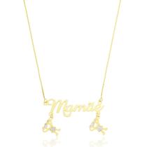 Colar Personalizado Mamãe Duas Meninas Banhado a Ouro 18K Colar Personalizado Mamãe Duas Meninas Banhado a Ouro 18K