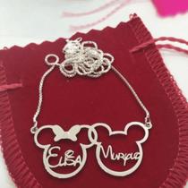 Colar Personalizado Minnie e Mickey