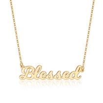 Colar Personalizado Ursteel Abençoado Banhado a Ouro 14K em Aço Inoxidável