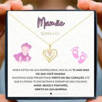 Colar Pezinho Mãe De Menina Meu Bebê - Presente Dia Das Mães Colar Pezinho Mãe De Menina Meu Bebê - Presente Dia Das Mães
