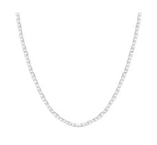 Colar piastrine banhado a ródio branco - 40 cm + 10 cm extensor