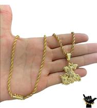 Colar + Ping 5Mm Baiano Banhado Ouro 18K Semi Joia De Luxo