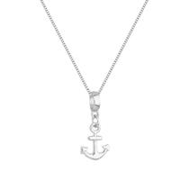 Colar Pingente Âncora Banhado a Prata 925