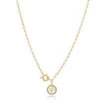 Colar pingente arvore da vida com micro zircõnia