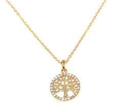 Colar Pingente Arvore Família Folheado A Ouro 18k Colar Pingente Arvore Família Folheado A Ouro 18k