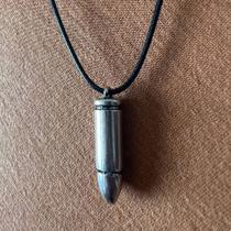 Colar Pingente Bala Masculino Aço Inox Colar Pingente Bala Masculino Aço Inox