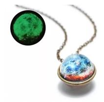 Colar Pingente Brilha Escuro Esfera Universo Colar Pingente Brilha Escuro Esfera Universo