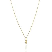 Colar Pingente com Zircônia Colorida Banhado em Ouro 18k Colar Pingente com Zircônia Colorida Banhado em Ouro 18k