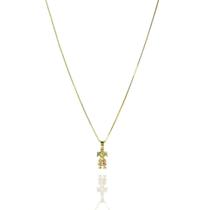 Colar Pingente com Zircônia Colorida Banhado em Ouro 18k Colar Pingente com Zircônia Colorida Banhado em Ouro 18k