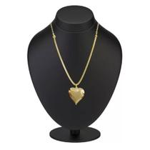 Colar Pingente Coração Presente Ouro 18k Folheado