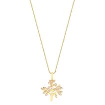 Colar Pingente Corrente Árvore Da Vida Banhado A Ouro 18k Colar Pingente Corrente Árvore Da Vida Banhado A Ouro 18k