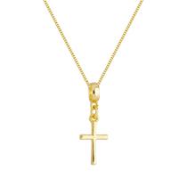 Colar Pingente Cruz Banhado a Ouro 18k Colar Pingente Cruz Banhado a Ouro 18k