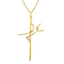 Colar Pingente Cruz Fé Banhado A Ouro 18k