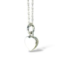 Colar: pingente de coração semiturbillon em prata fina