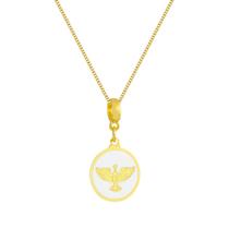 Colar Pingente Divino Espírito Santo Banhado a Ouro 18k Colar Pingente Divino Espírito Santo Banhado a Ouro 18k