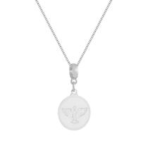 Colar Pingente Divino Espírito Santo Banhado a Prata 925