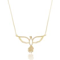 Colar Pingente Divino Espírito Santo Folheado a Ouro 18K