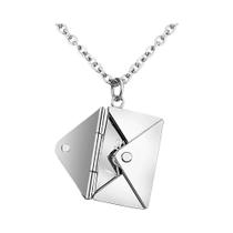 Colar Pingente Envelope Carta De Amor Personalizado Em Aço Inoxidável Para Dia Dos Namorados E Dia