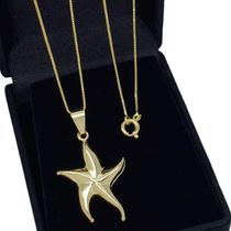 Colar Pingente Estrela Banho De Ouro 18k 4373 Colar Pingente Estrela Banho De Ouro 18k 4373