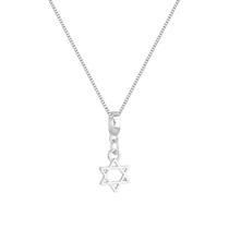 Colar Pingente Estrela de 6 Pontas Banhado a Prata 925 Colar Pingente Estrela de 6 Pontas Banhado a Prata 925