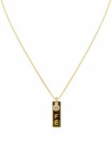 Colar pingente fé banhado a ouro 18k