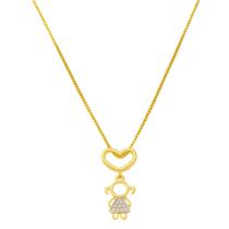 Colar Pingente Filha - Banhado em Ouro 18k