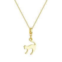 Colar Pingente Gato Banhado a Ouro 18k Colar Pingente Gato Banhado a Ouro 18k