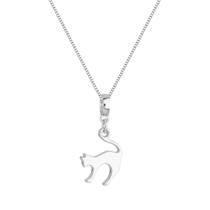 Colar Pingente Gato Banhado a Prata 925 Colar Pingente Gato Banhado a Prata 925