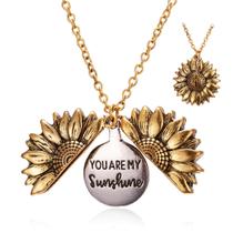 Colar Pingente Girassol You Are My Sunshine Relicário