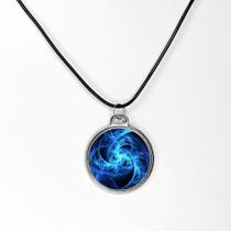 Colar pingente joia em resina arte vortex resinada