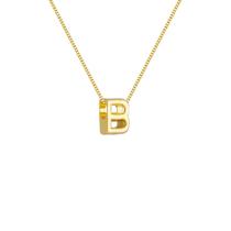 Colar Pingente Letra B Banhado a Ouro 18k Colar Pingente Letra B Banhado a Ouro 18k