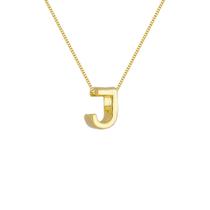 Colar Pingente Letra J Banhado a Ouro 18k