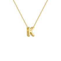 Colar Pingente Letra K Banhado a Ouro 18k