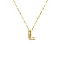 Colar Pingente Letra L Banhado a Ouro 18k Colar Pingente Letra L Banhado a Ouro 18k