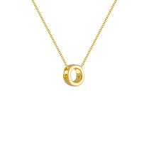 Colar Pingente Letra O Banhado a Ouro 18k Colar Pingente Letra O Banhado a Ouro 18k