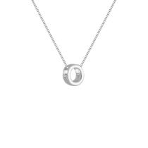 Colar Pingente Letra O Banhado a Prata 925